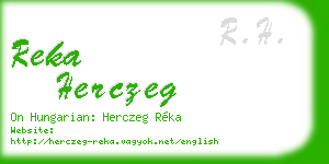reka herczeg business card